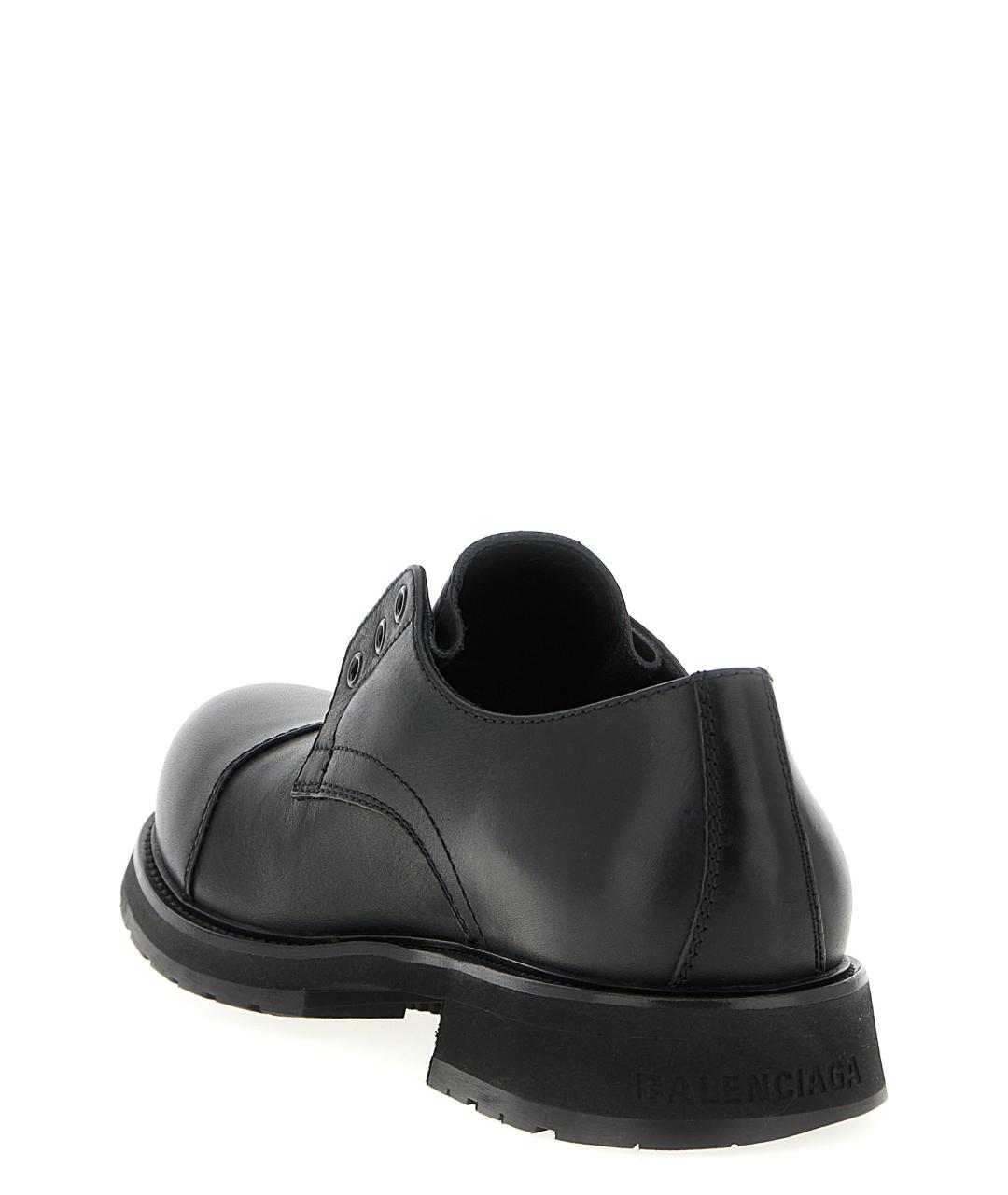 BALENCIAGA Черные кожаные лоферы, фото 3