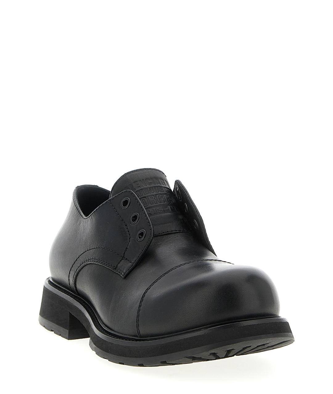 BALENCIAGA Черные кожаные лоферы, фото 2