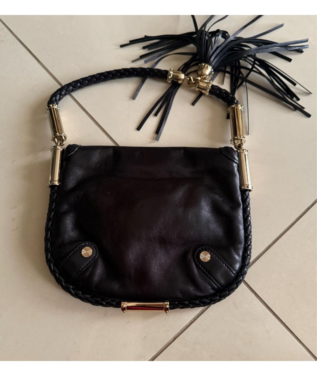 GUCCI Черная кожаная сумка с короткими ручками, фото 3