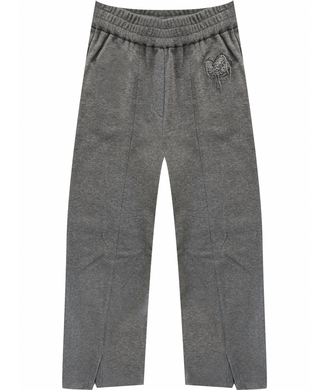 BRUNELLO CUCINELLI Антрацитовые хлопковые брюки и шорты, фото 1