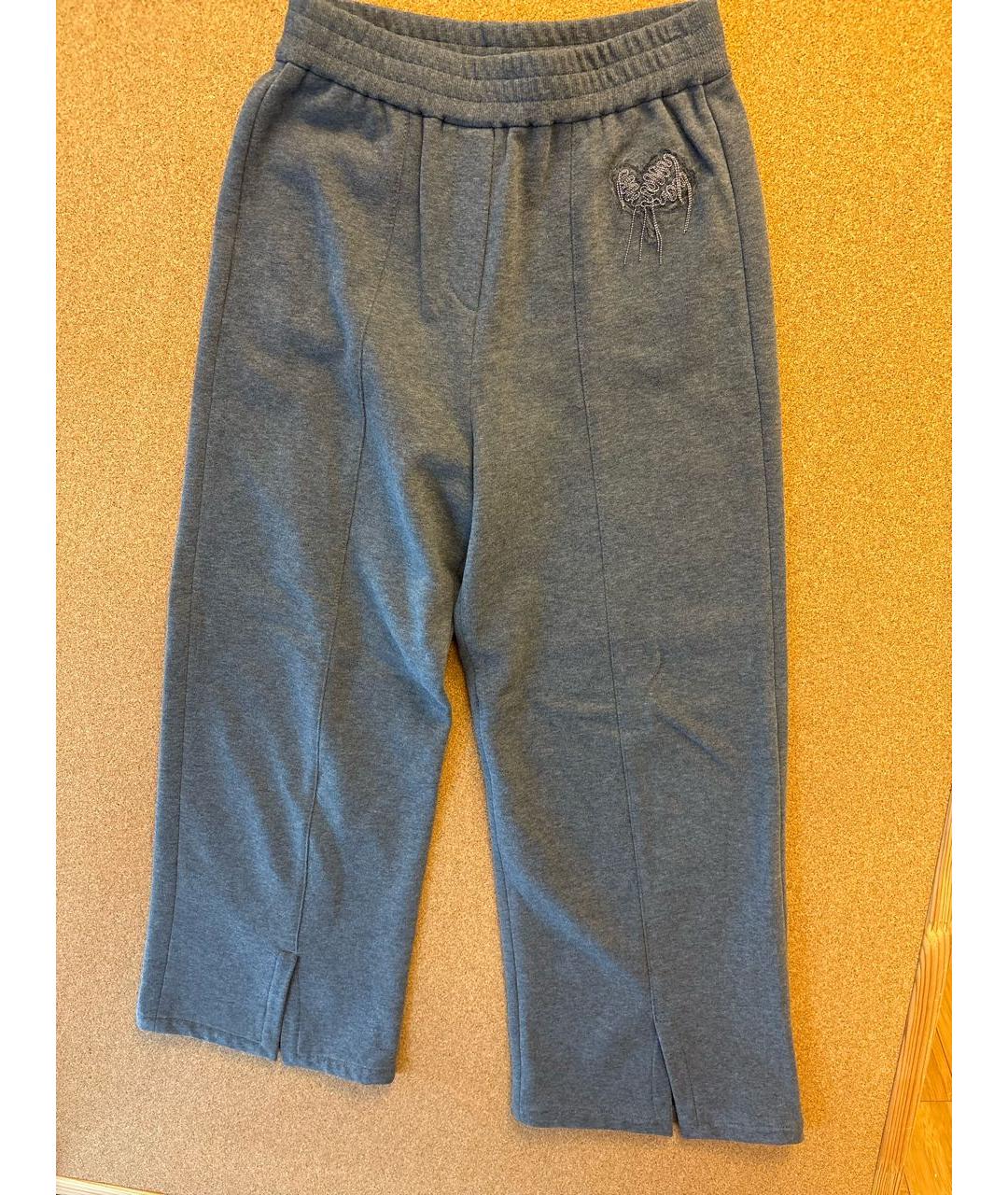 BRUNELLO CUCINELLI Антрацитовые хлопковые брюки и шорты, фото 5