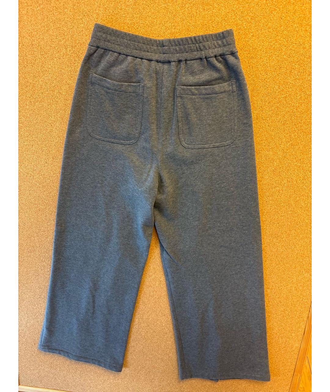 BRUNELLO CUCINELLI Антрацитовые хлопковые брюки и шорты, фото 2