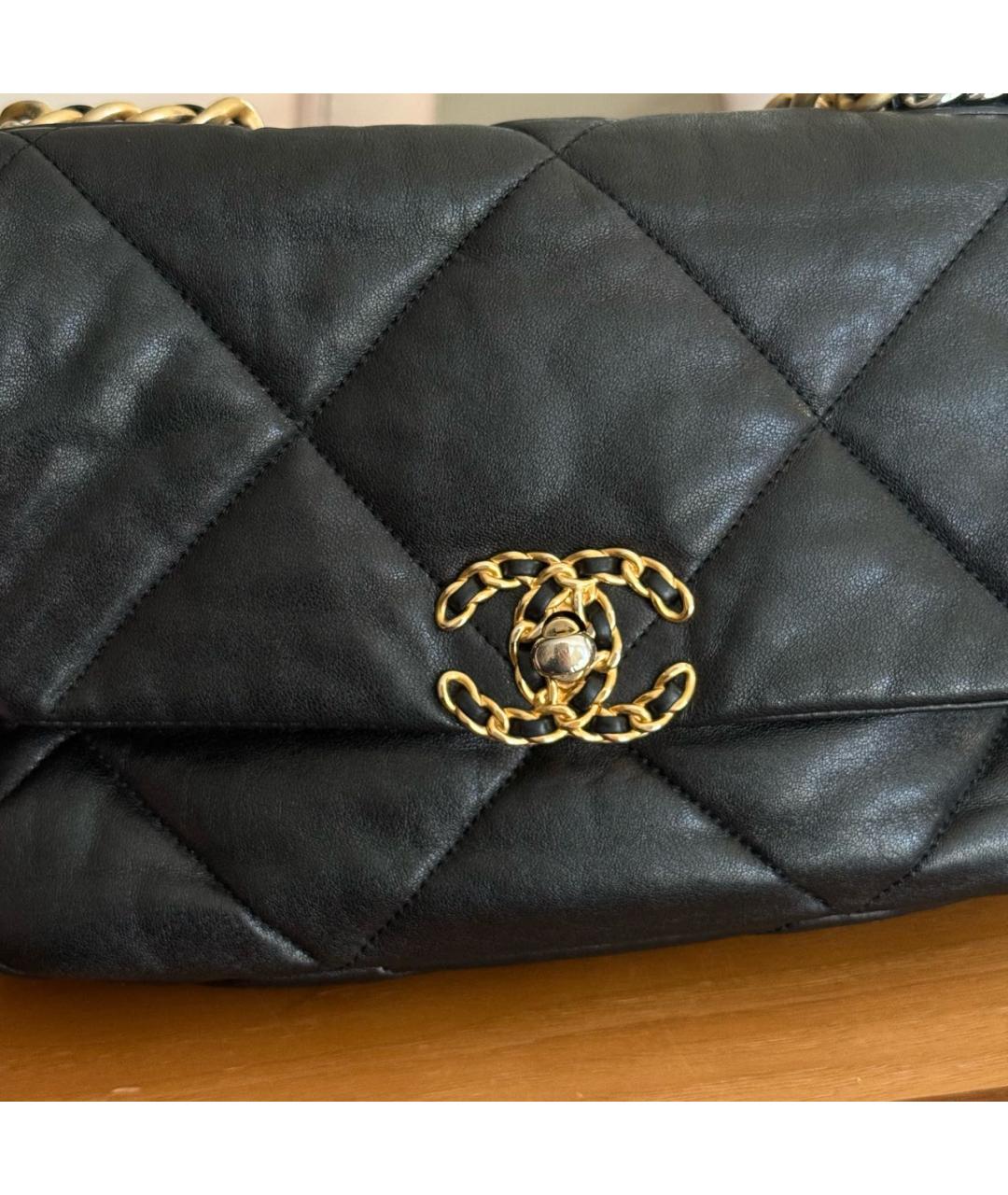 CHANEL Черная кожаная сумка через плечо, фото 4