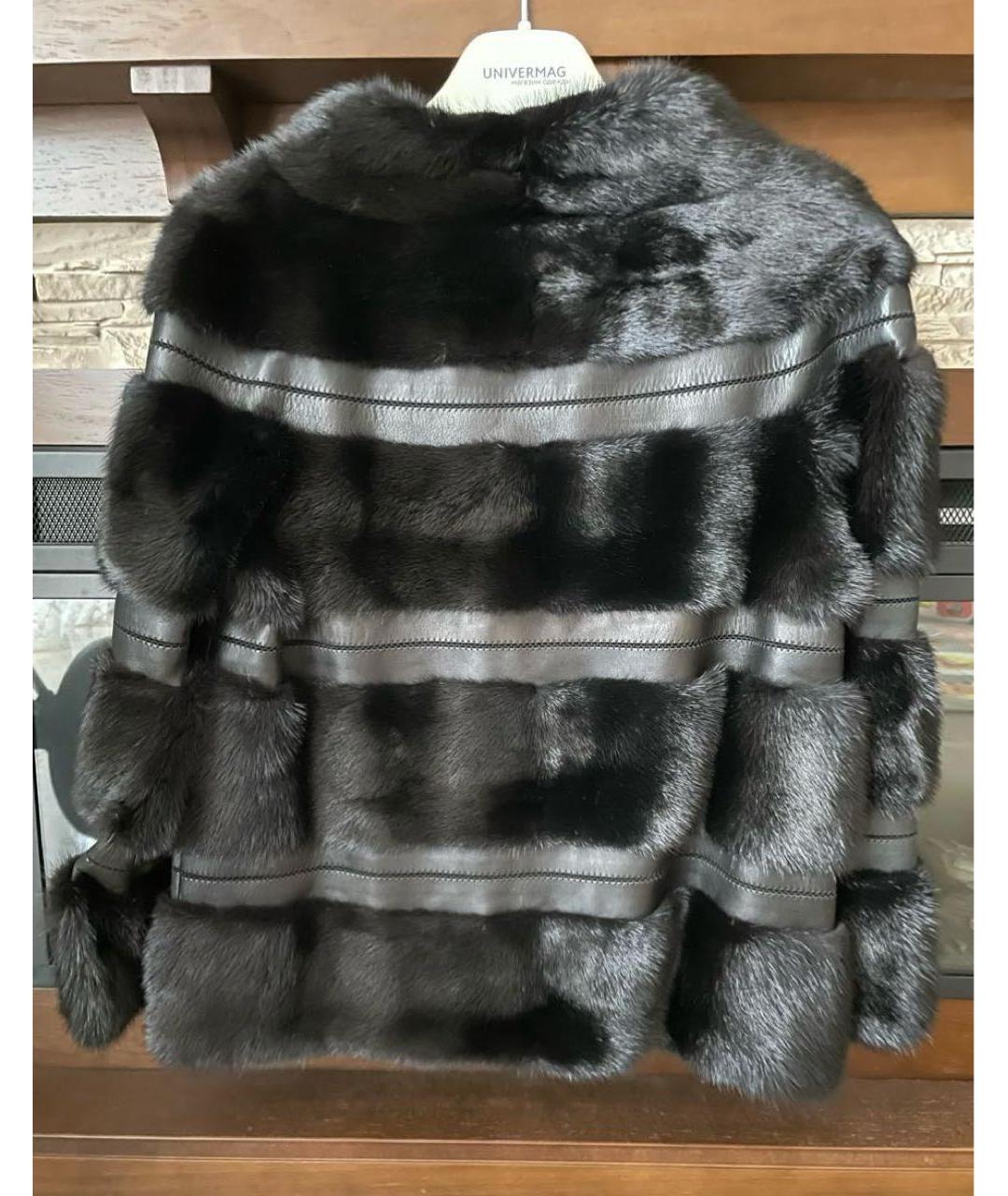 VERSACE Черная меховая шуба, фото 2