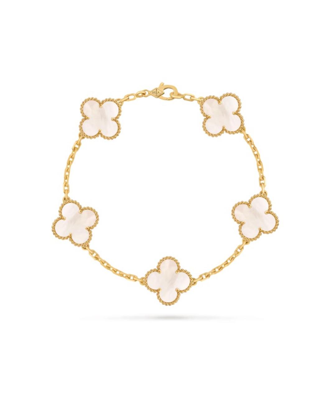 VAN CLEEF & ARPELS Белый браслет из желтого золота, фото 4