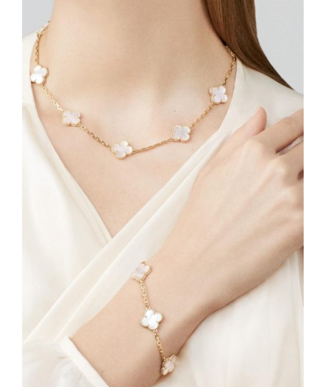 VAN CLEEF & ARPELS Белый браслет из желтого золота, фото 2