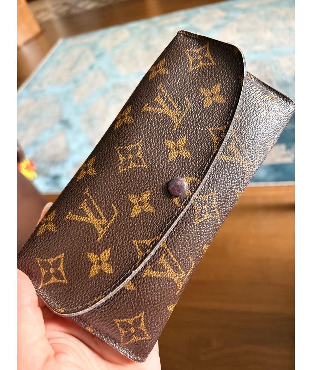 LOUIS VUITTON Коричневый кошелек, фото 6