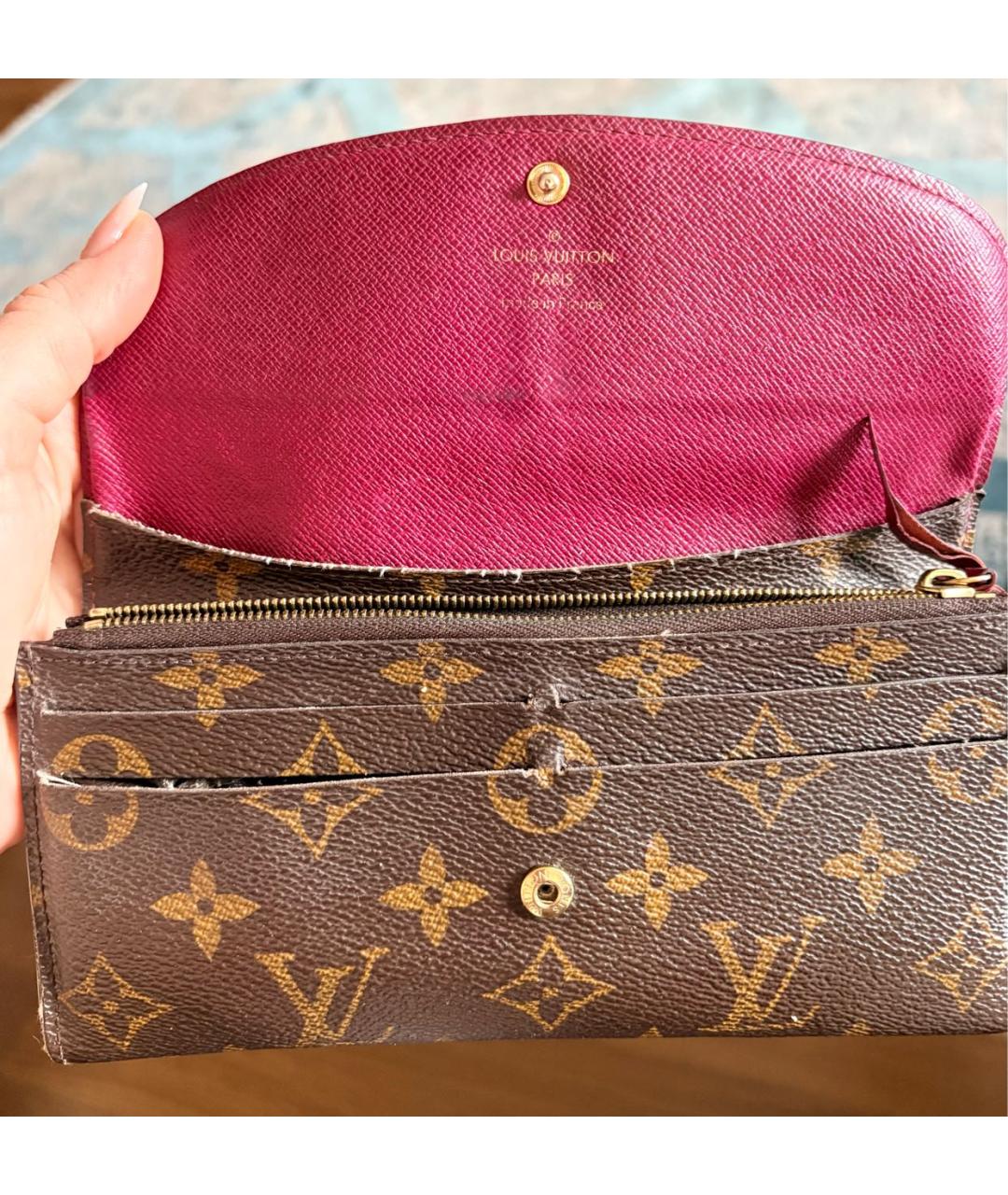LOUIS VUITTON Коричневый кошелек, фото 3