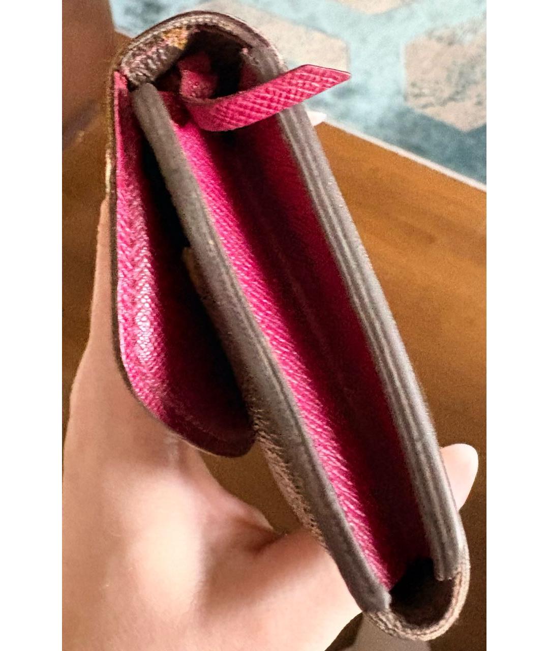 LOUIS VUITTON Коричневый кошелек, фото 5