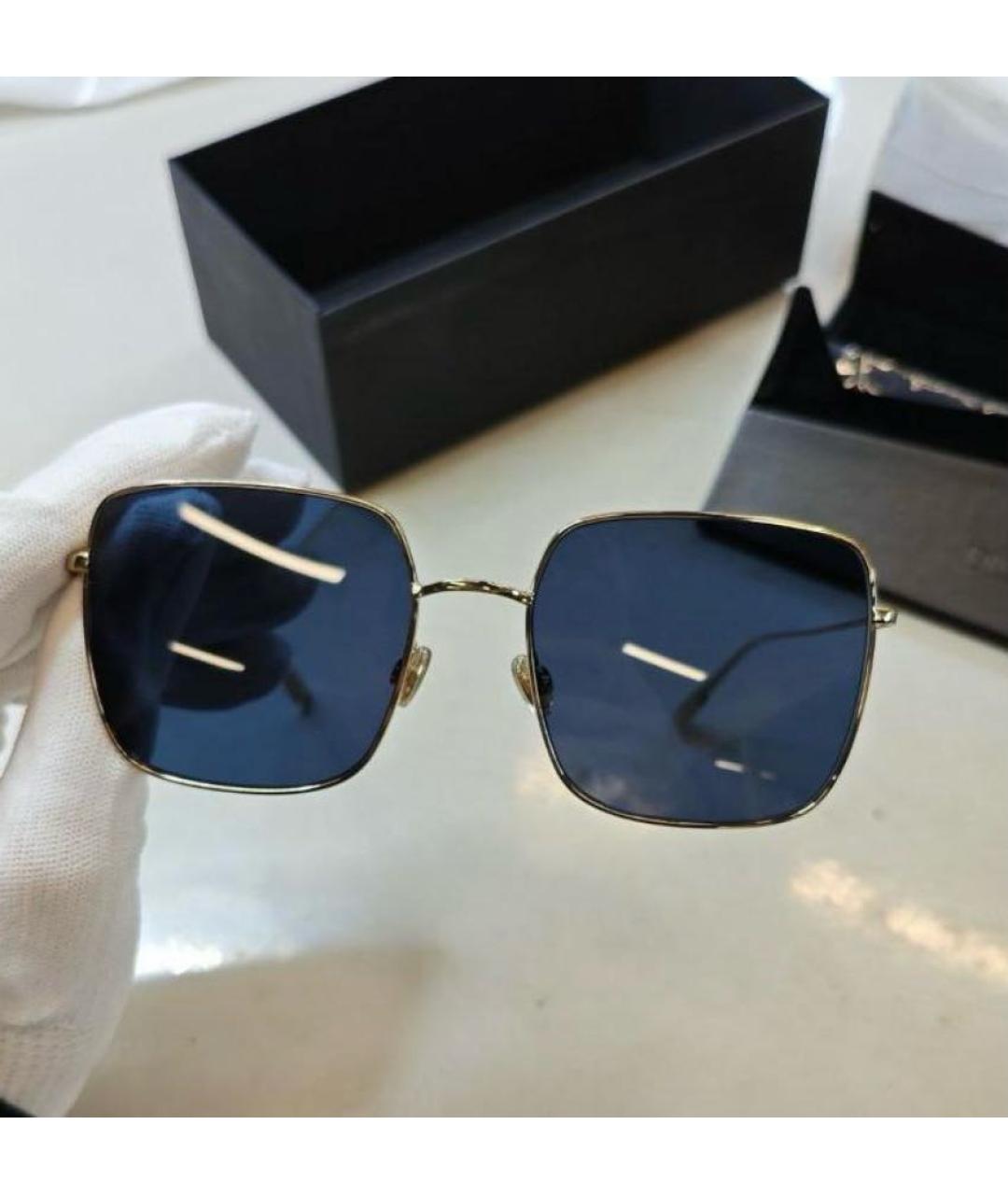 CHRISTIAN DIOR Синие металлические солнцезащитные очки, фото 2