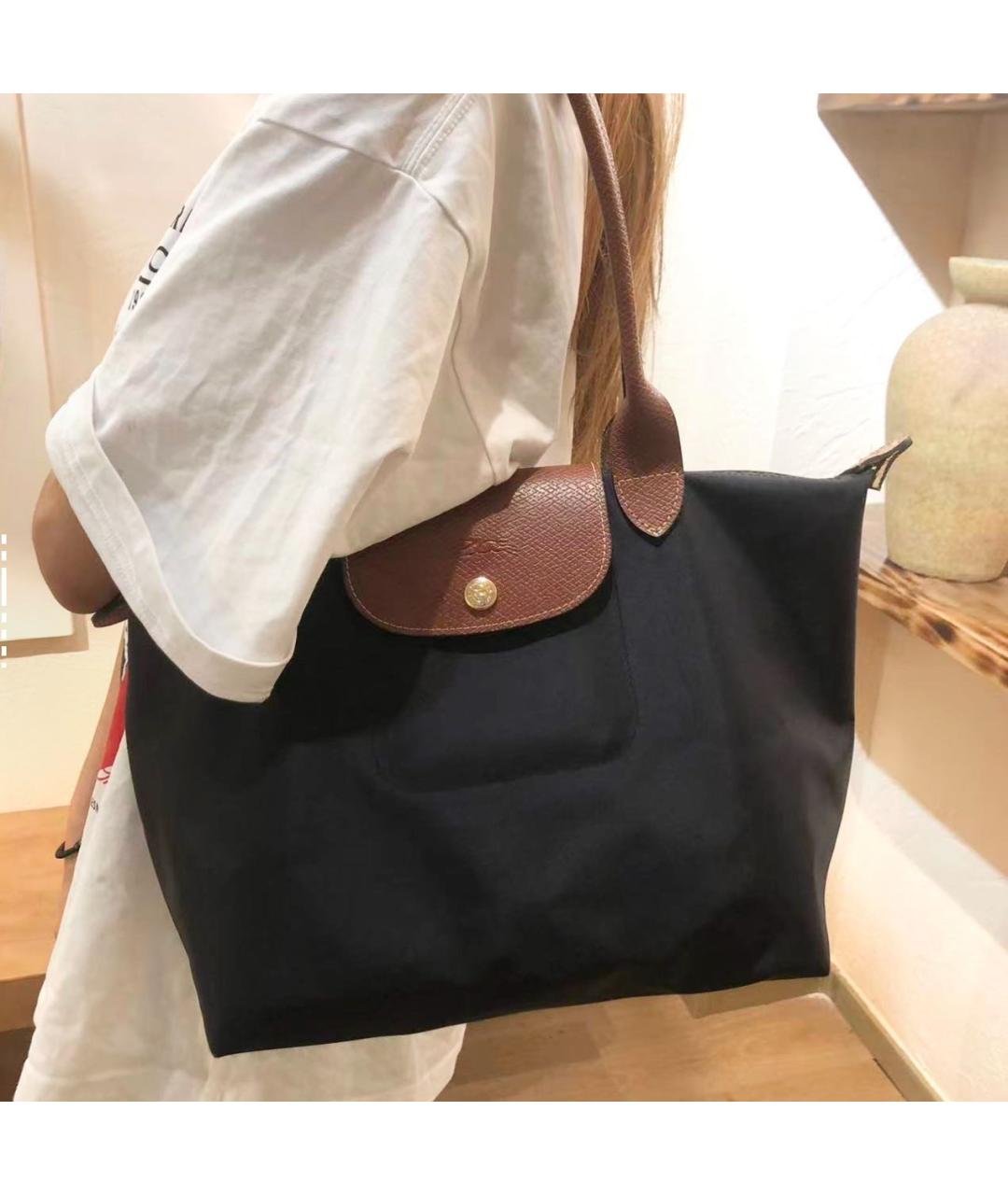 LONGCHAMP Черная сумка тоут, фото 7