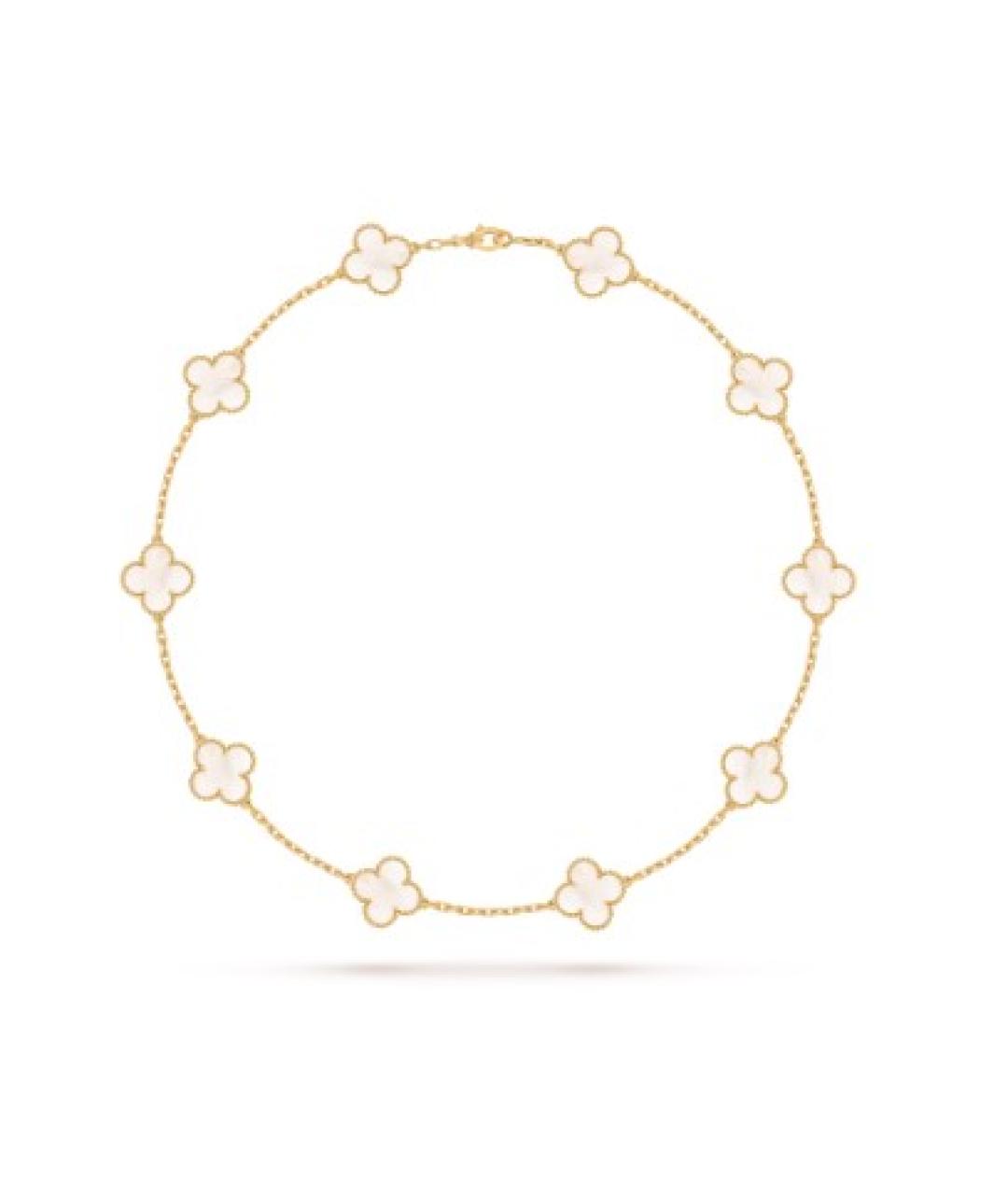 VAN CLEEF & ARPELS Белое колье из желтого золота, фото 3