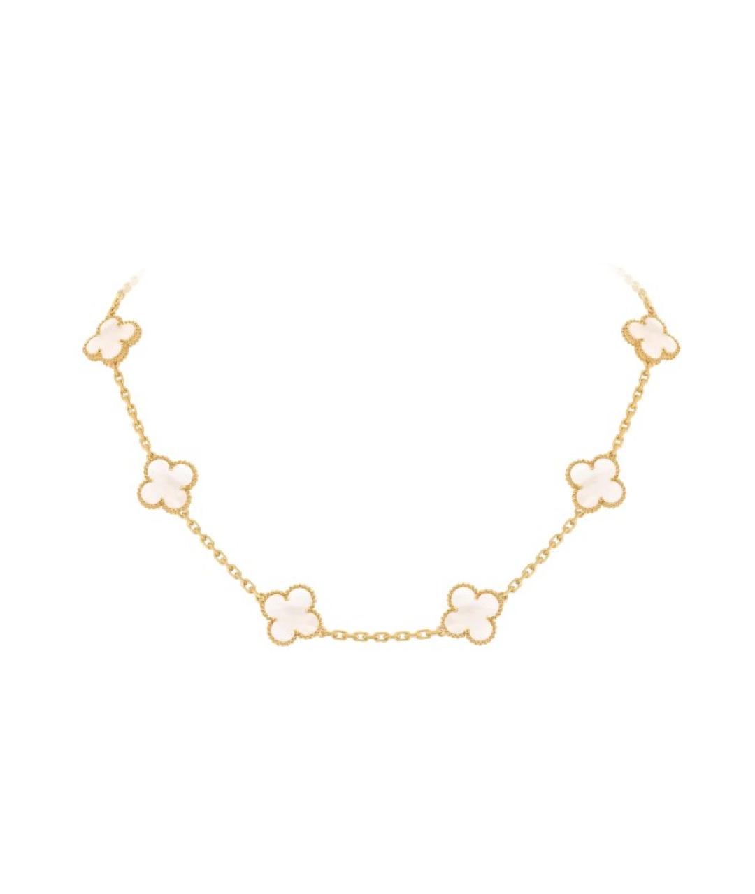 VAN CLEEF & ARPELS Белое колье из желтого золота, фото 1
