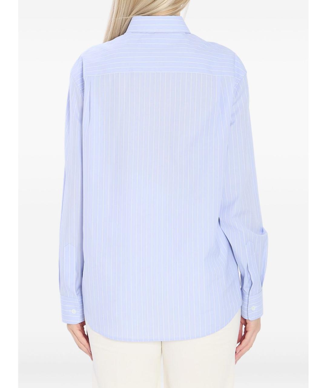 CELINE Голубая хлопковая рубашка, фото 4