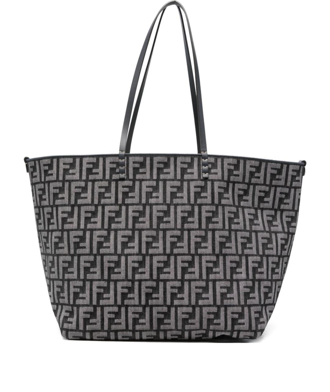 FENDI Синяя тканевая сумка тоут, фото 1