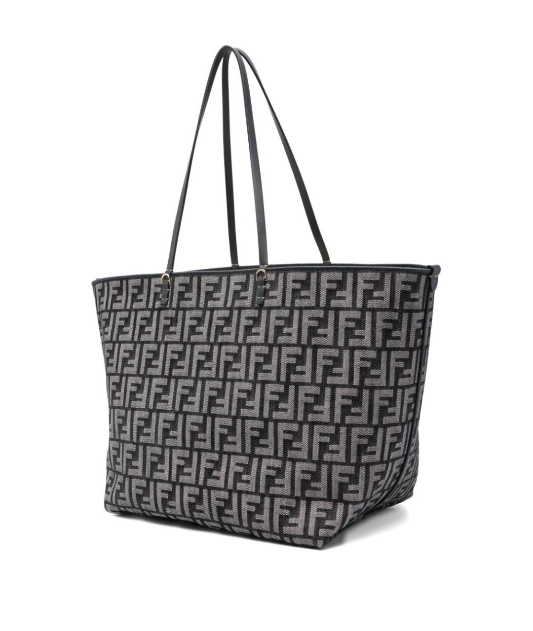 FENDI Синяя тканевая сумка тоут, фото 5