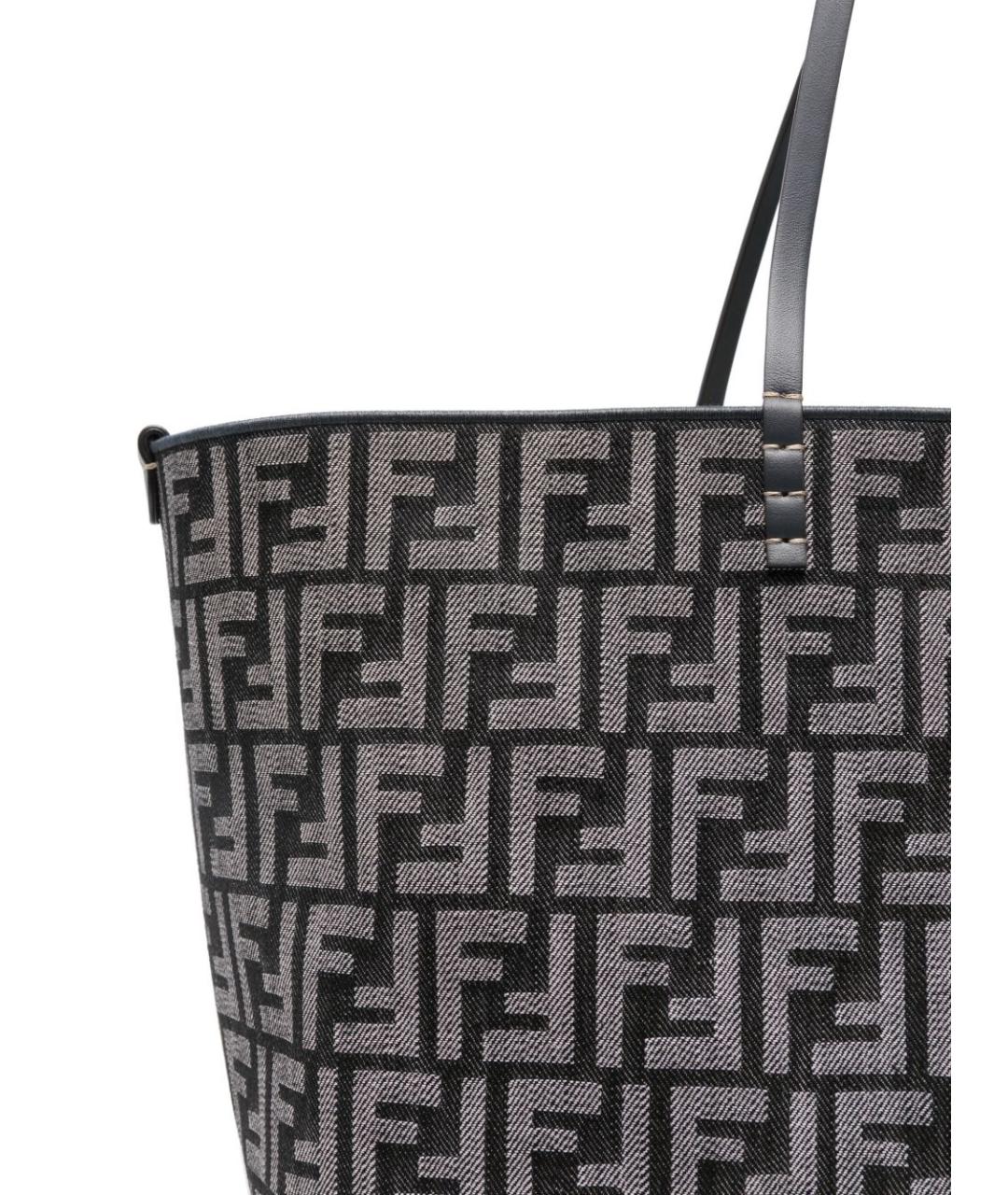 FENDI Синяя тканевая сумка тоут, фото 2