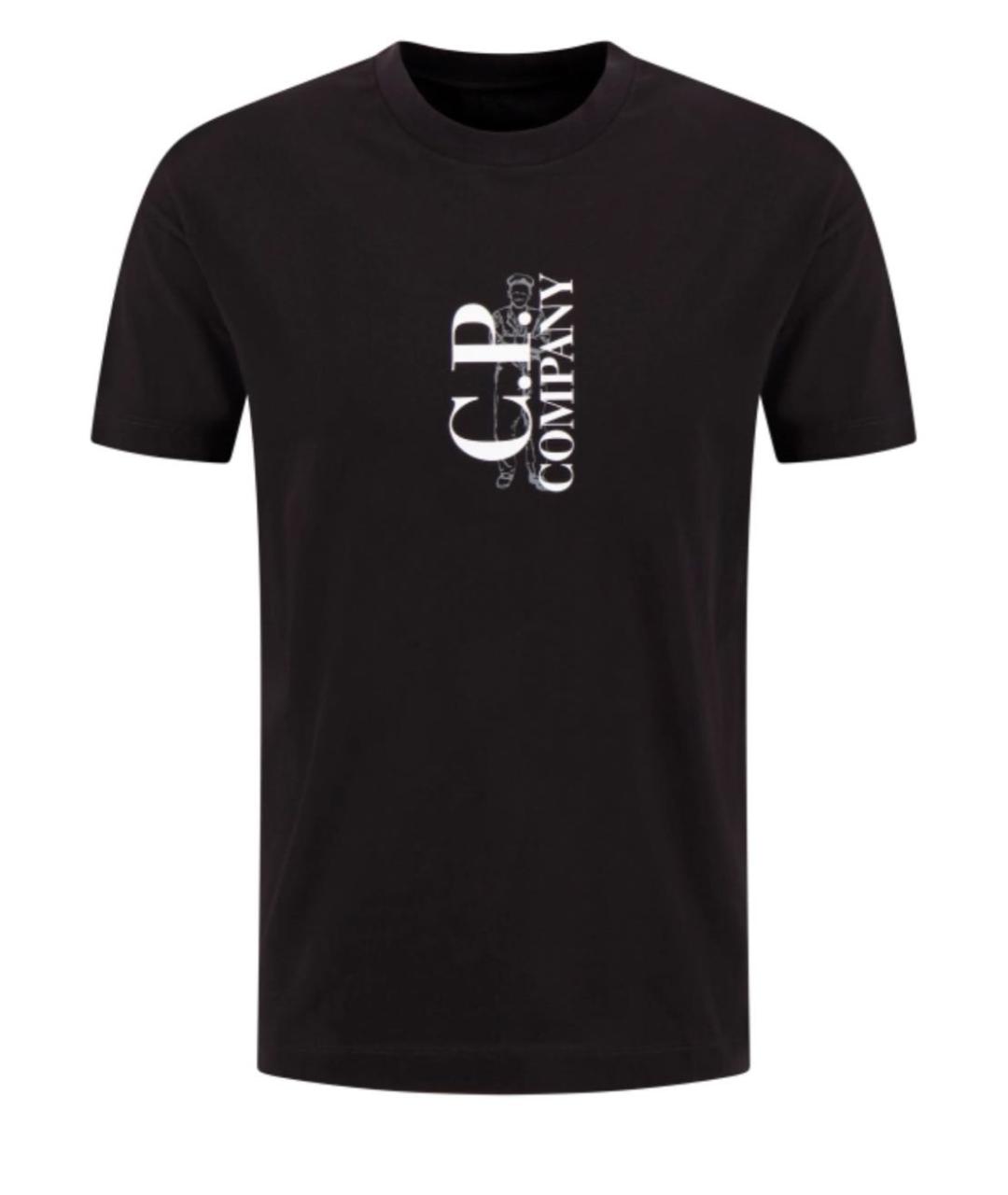 CP COMPANY Черная хлопковая футболка, фото 1
