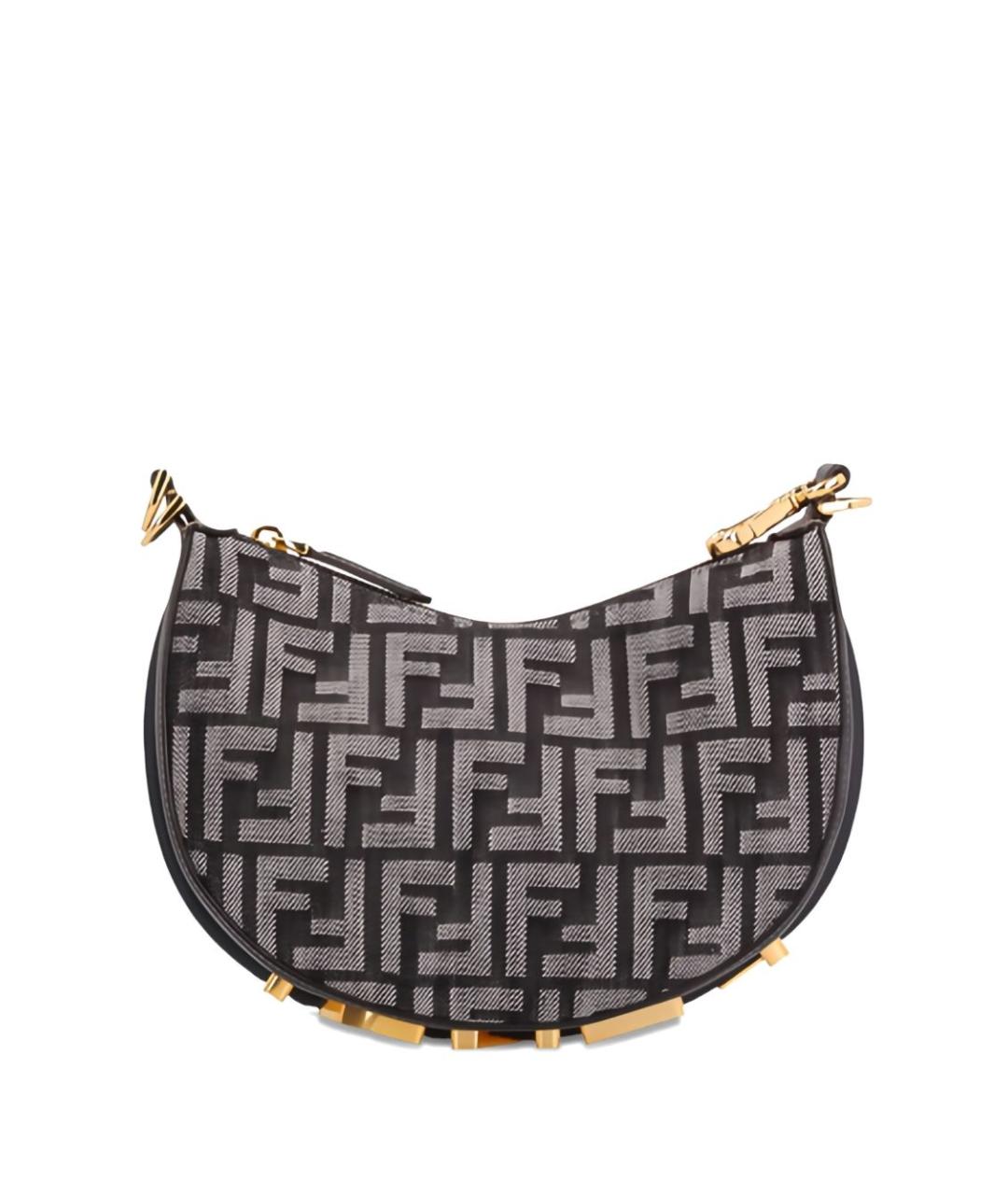 FENDI Синяя тканевая сумка через плечо, фото 1