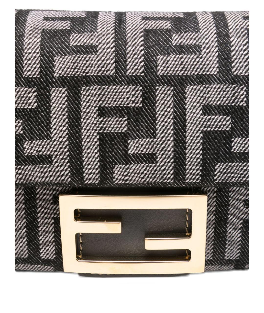 FENDI Синяя тканевая сумка с короткими ручками, фото 5