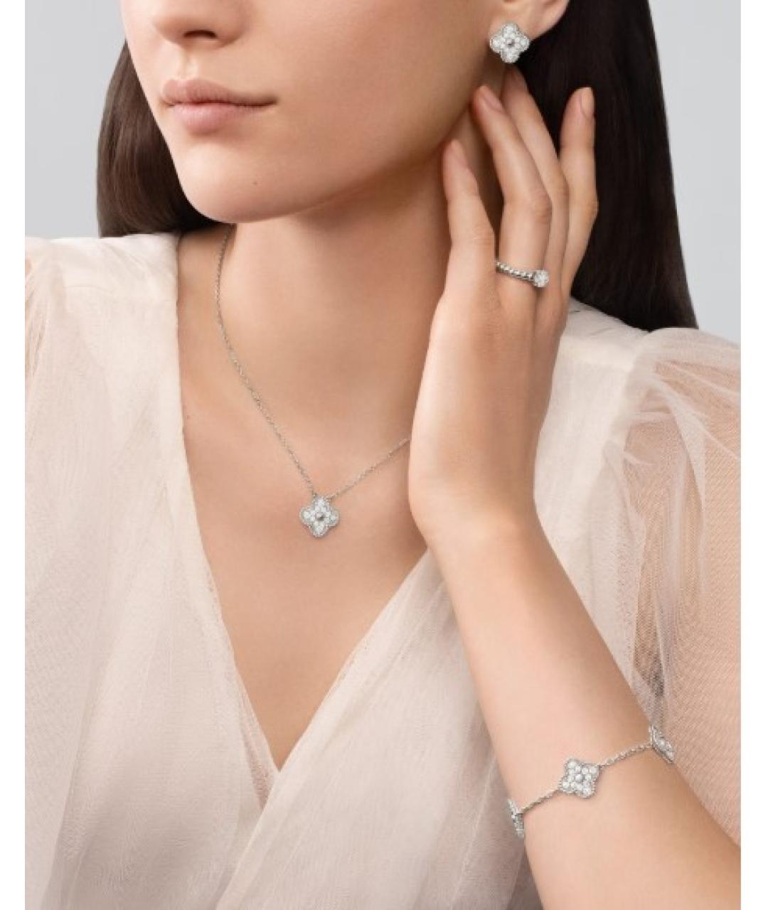 VAN CLEEF & ARPELS Серебряные серьги из белого золота, фото 4