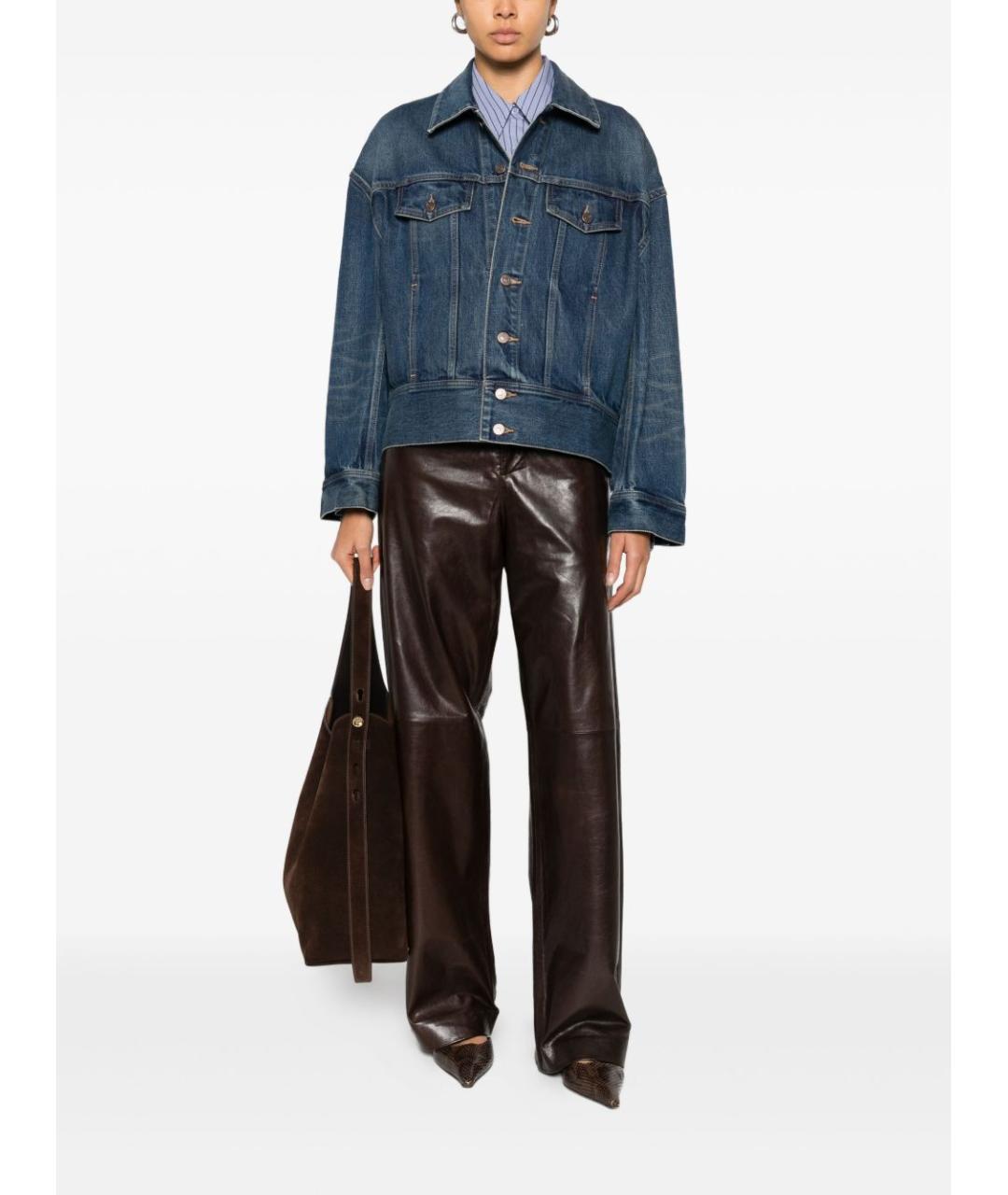 CELINE Синяя хлопковая куртка, фото 3