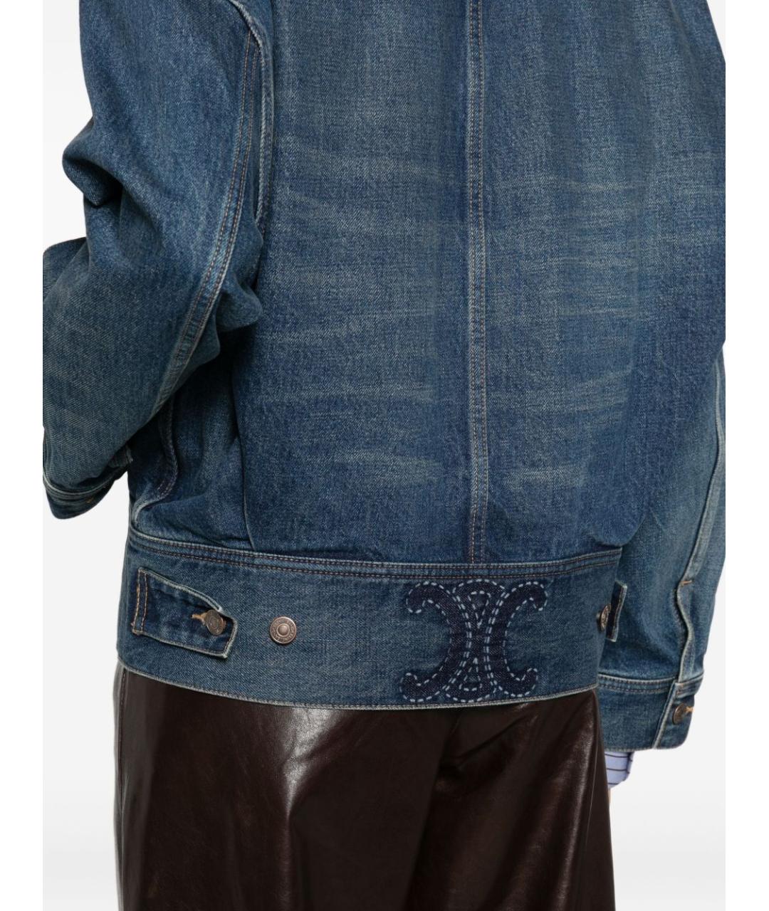 CELINE Синяя хлопковая куртка, фото 5