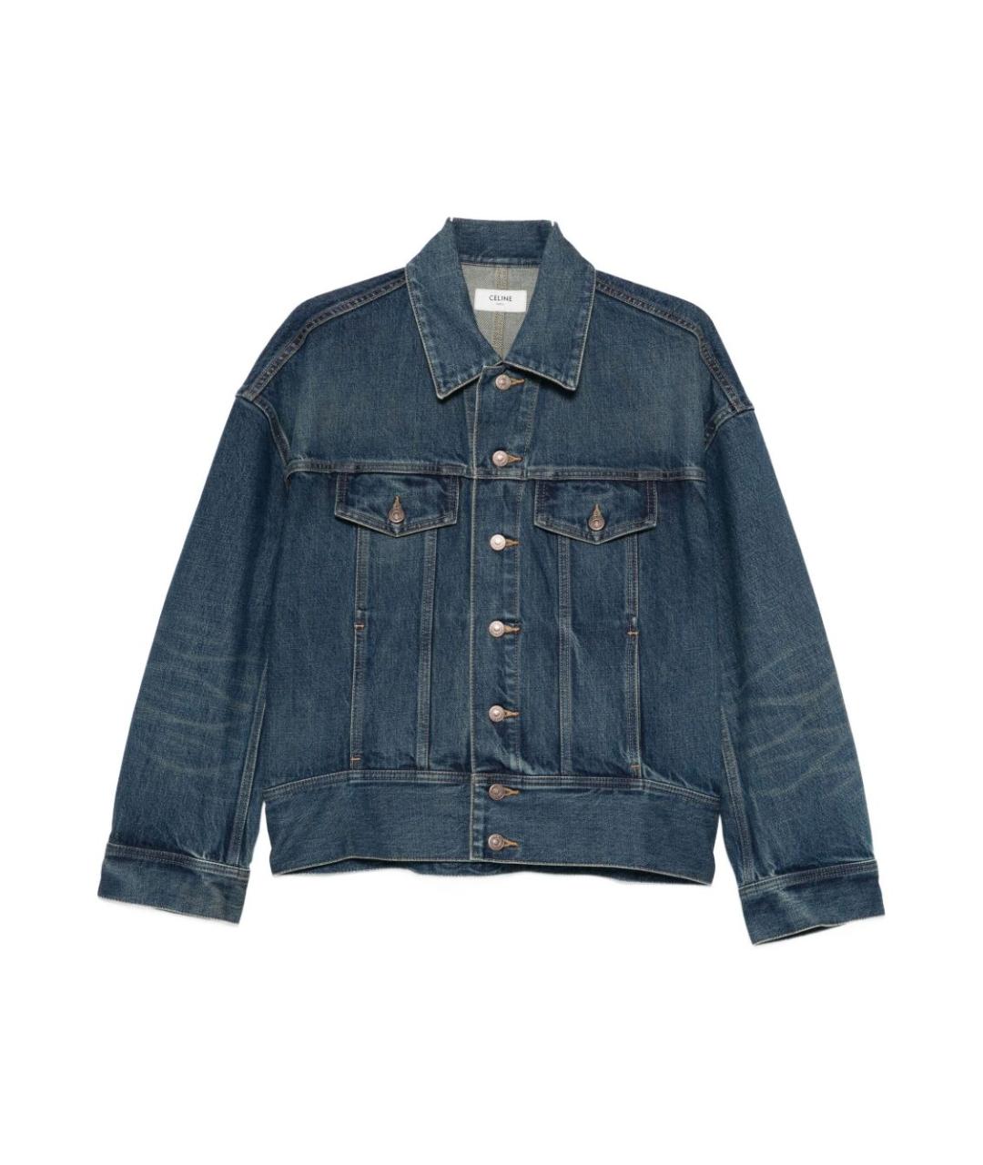 CELINE Синяя хлопковая куртка, фото 1