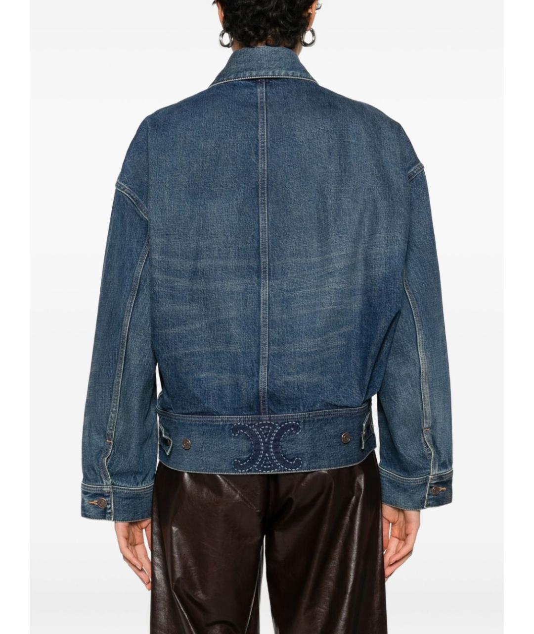 CELINE Синяя хлопковая куртка, фото 2