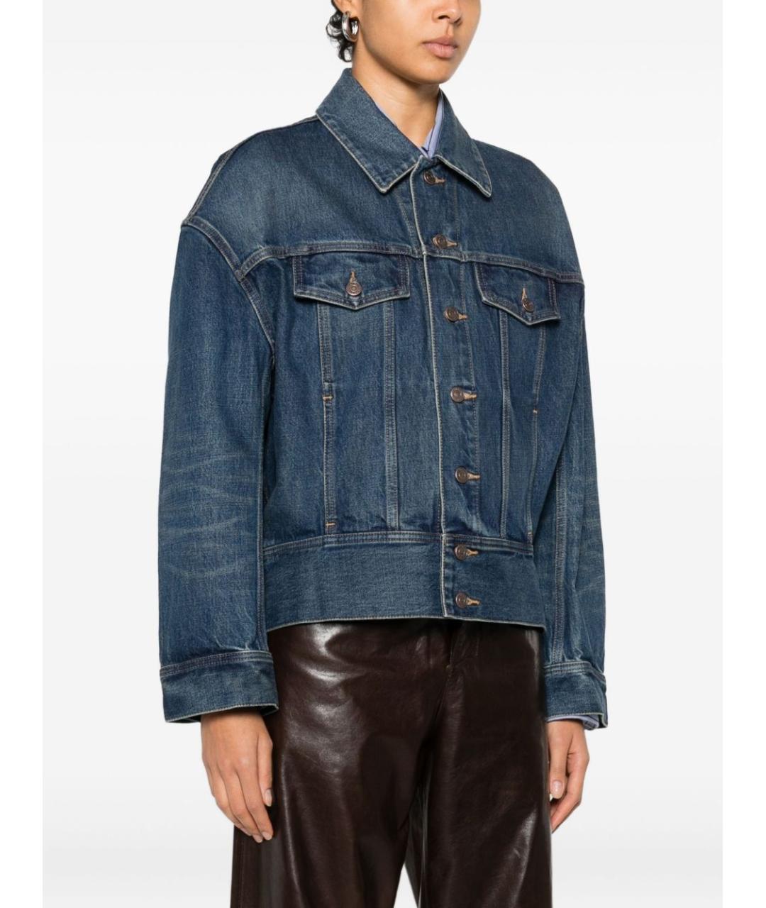 CELINE Синяя хлопковая куртка, фото 4