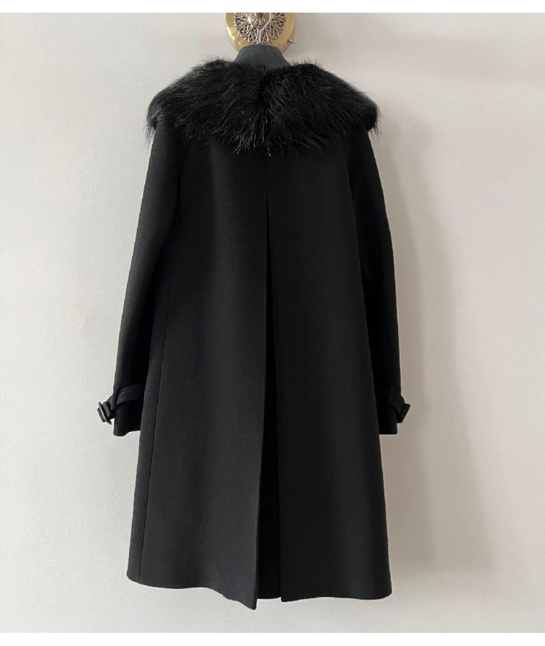PRADA Черное полиамидовое пальто, фото 2