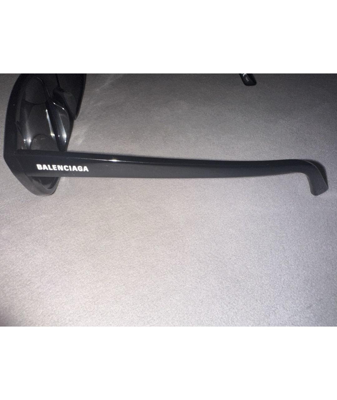 BALENCIAGA Черные пластиковые солнцезащитные очки, фото 3