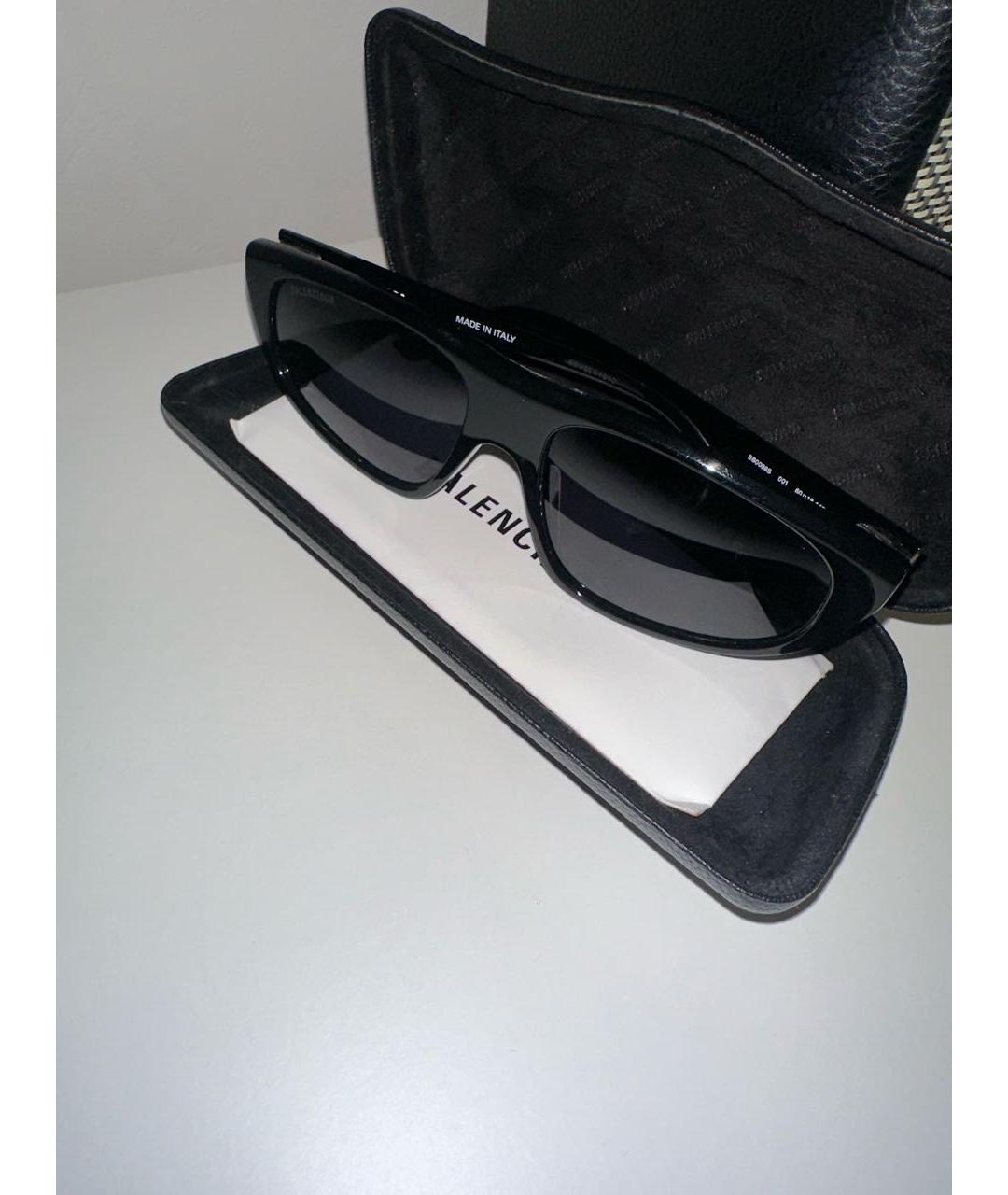 BALENCIAGA Черные пластиковые солнцезащитные очки, фото 2