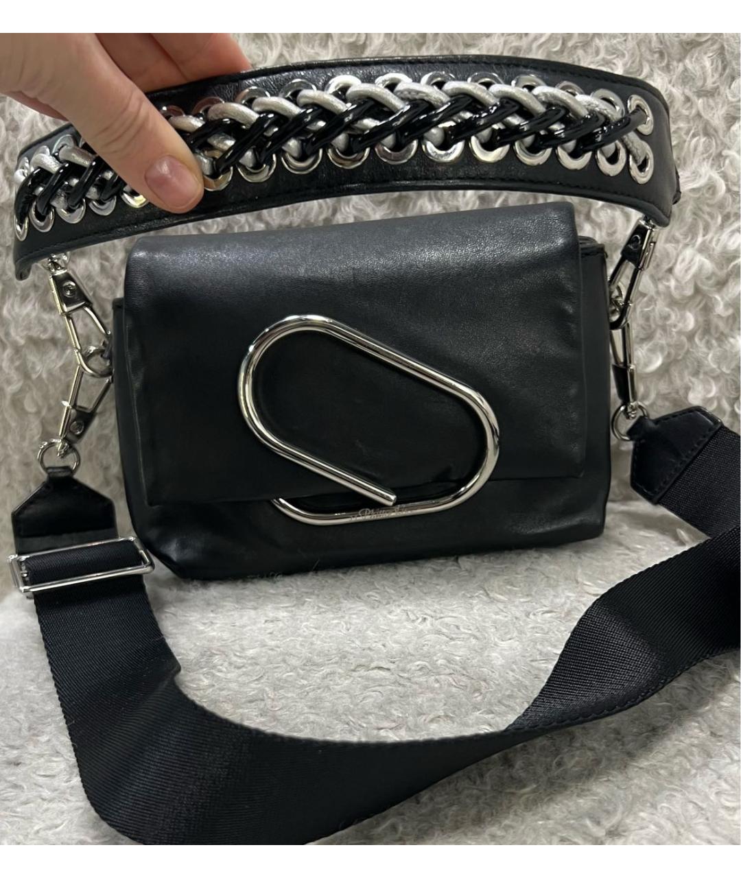3.1 PHILLIP LIM Черная кожаная сумка через плечо, фото 5
