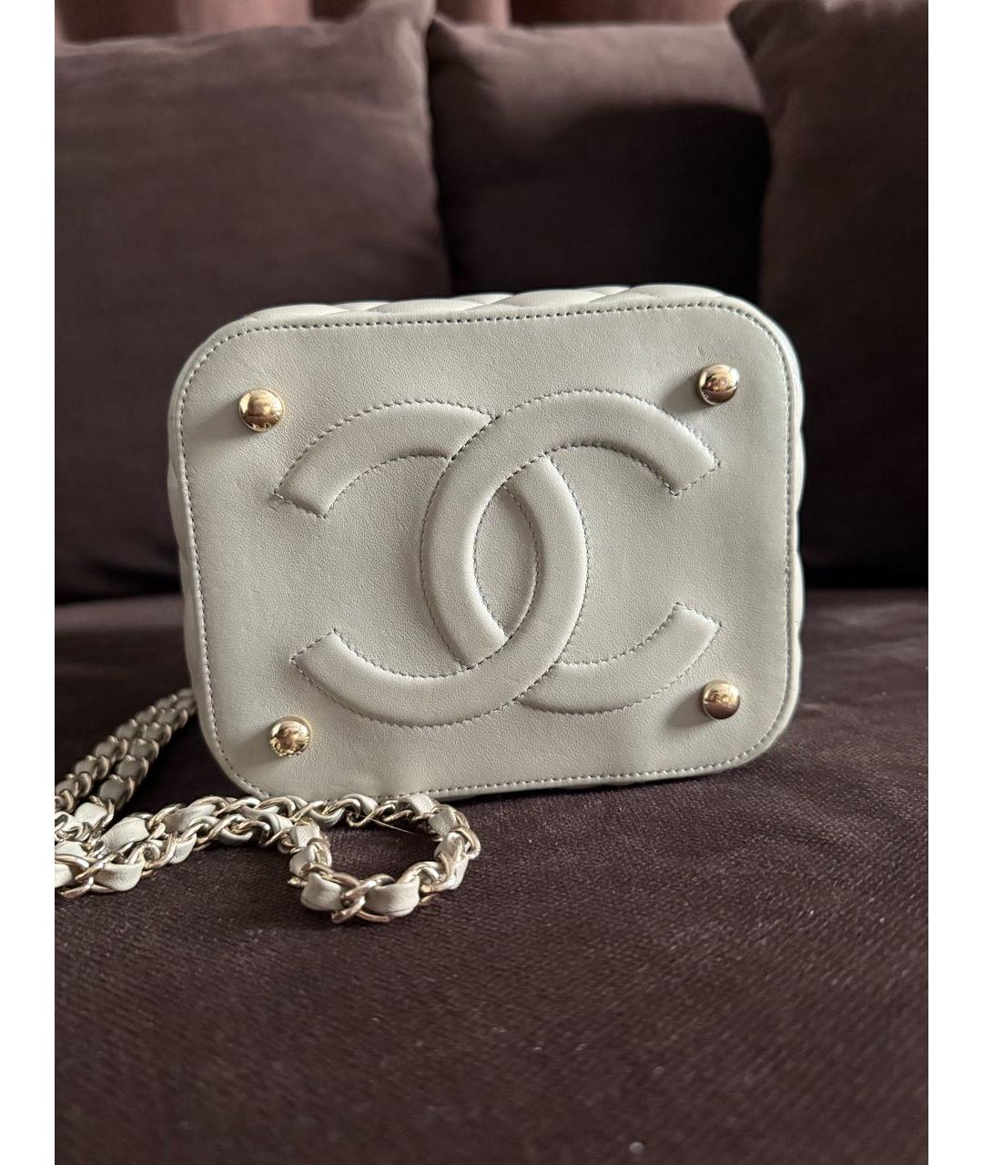 CHANEL Антрацитовая кожаная сумка через плечо, фото 5