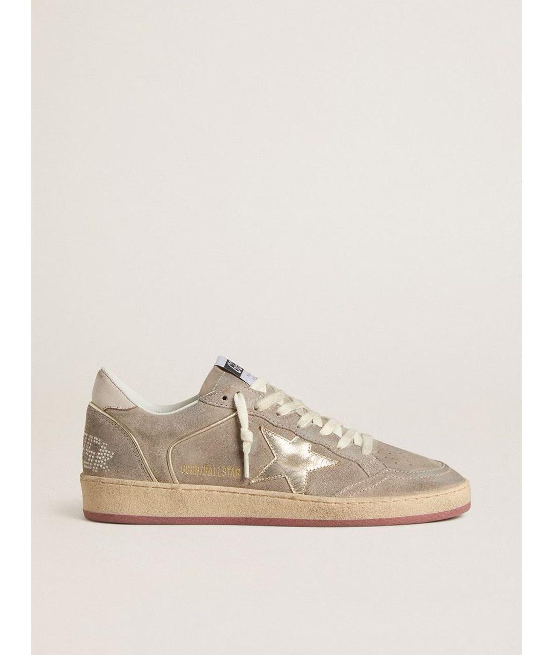 GOLDEN GOOSE DELUXE BRAND Бежевые кожаные кроссовки, фото 5