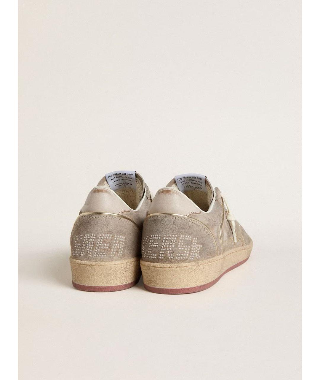 GOLDEN GOOSE DELUXE BRAND Бежевые кожаные кроссовки, фото 4