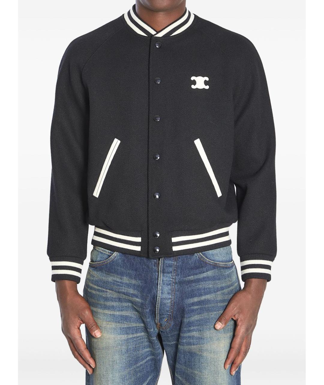 CELINE Черное шерстяное пальто, фото 2