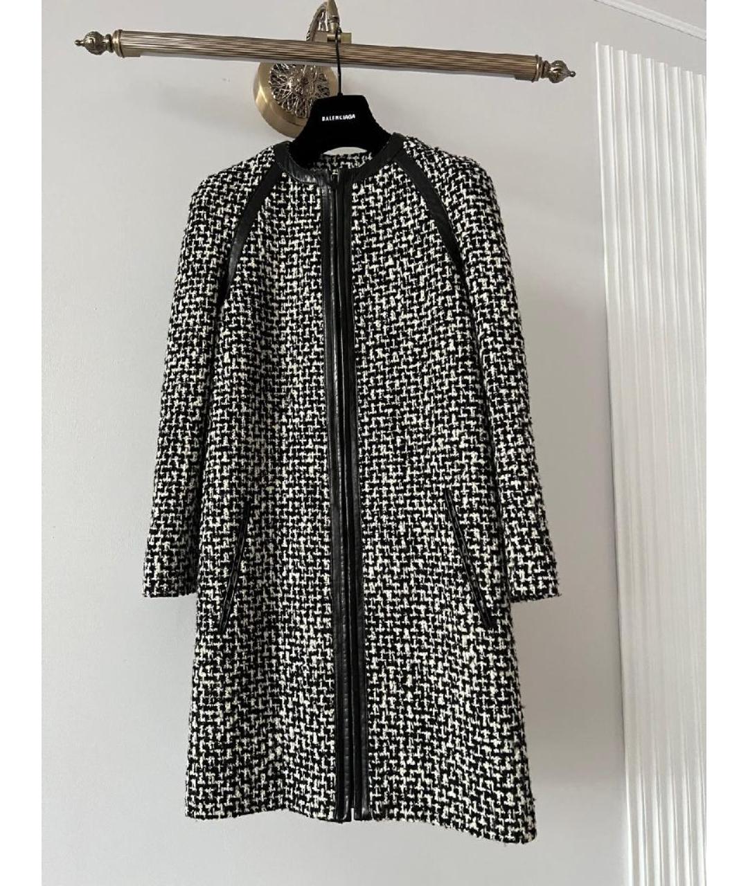 SAINT LAURENT Серое полиамидовое пальто, фото 8