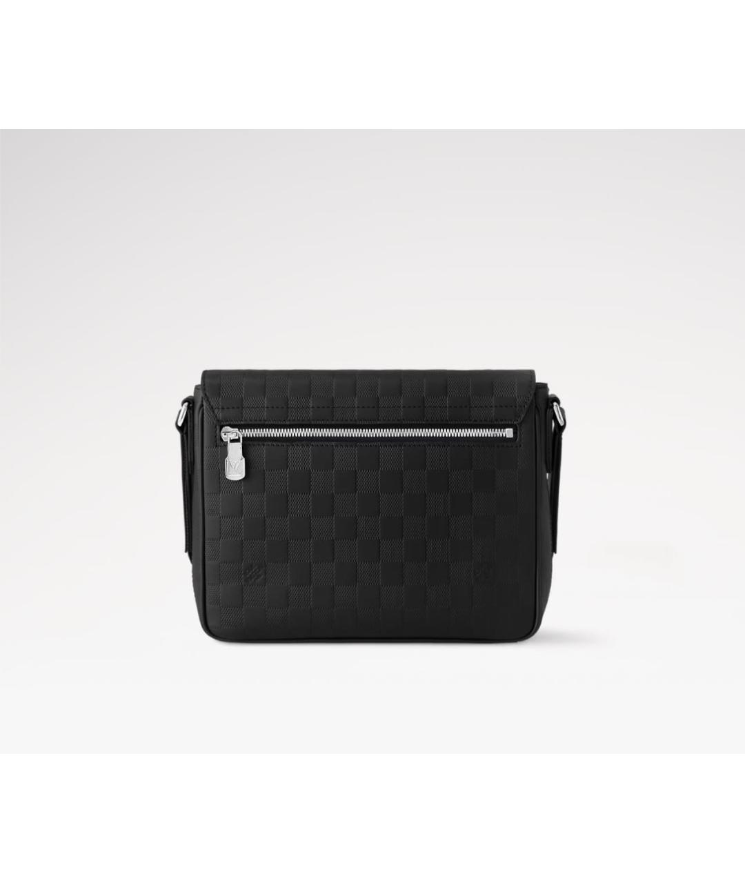 LOUIS VUITTON Черная кожаная сумка на плечо, фото 3