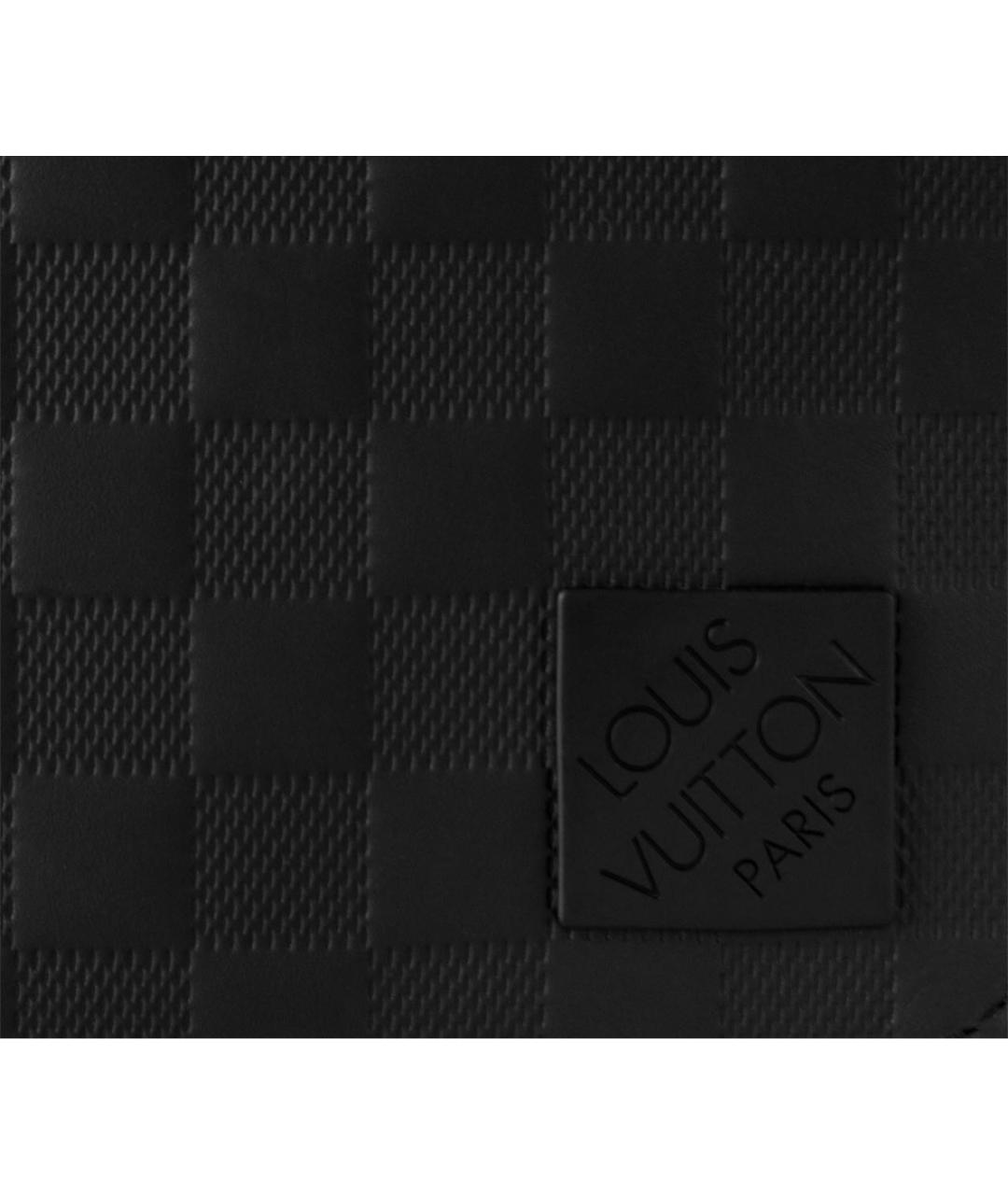 LOUIS VUITTON Черная кожаная сумка на плечо, фото 5