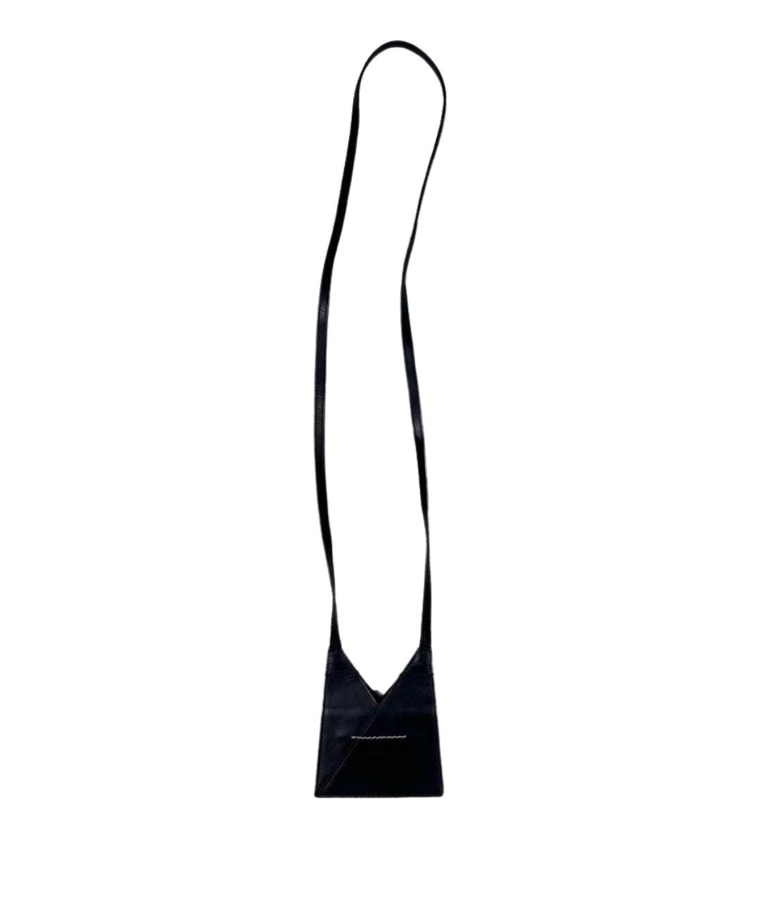 MM6 MAISON MARGIELA Черная кожаная сумка через плечо, фото 1