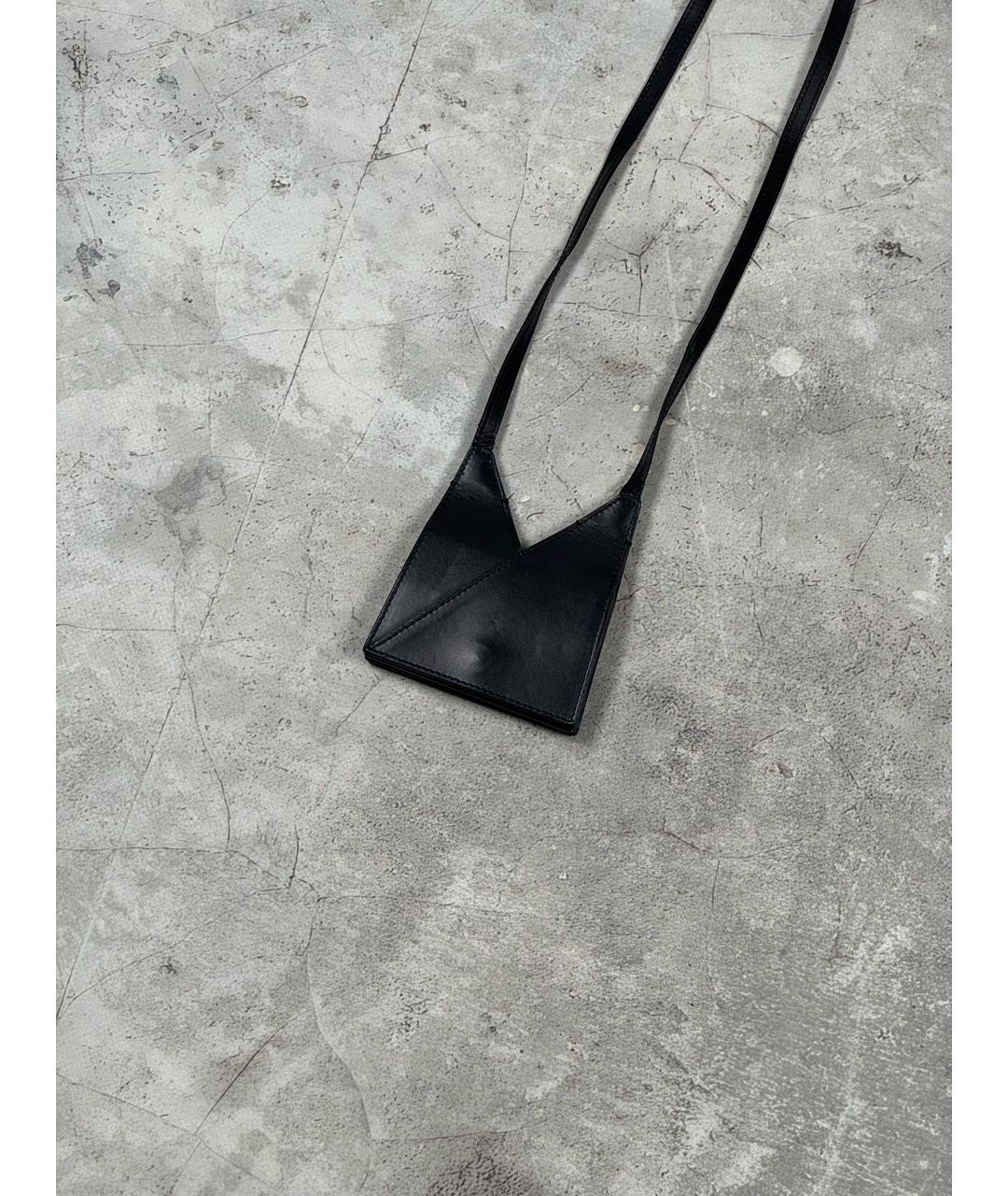 MM6 MAISON MARGIELA Черная кожаная сумка через плечо, фото 4