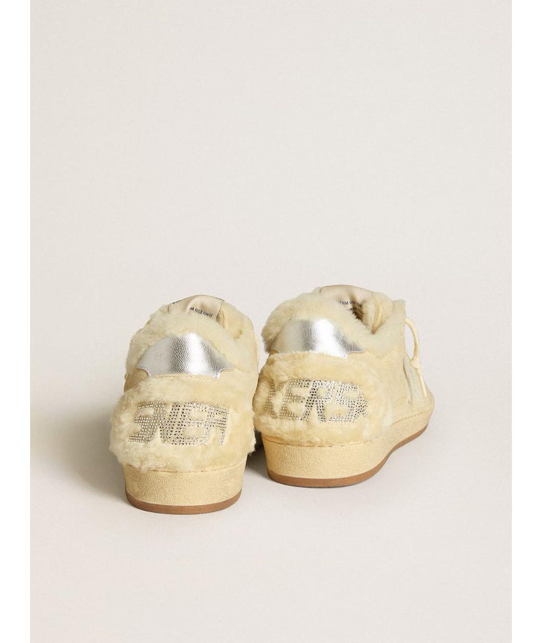 GOLDEN GOOSE DELUXE BRAND Бежевые кожаные кроссовки, фото 4