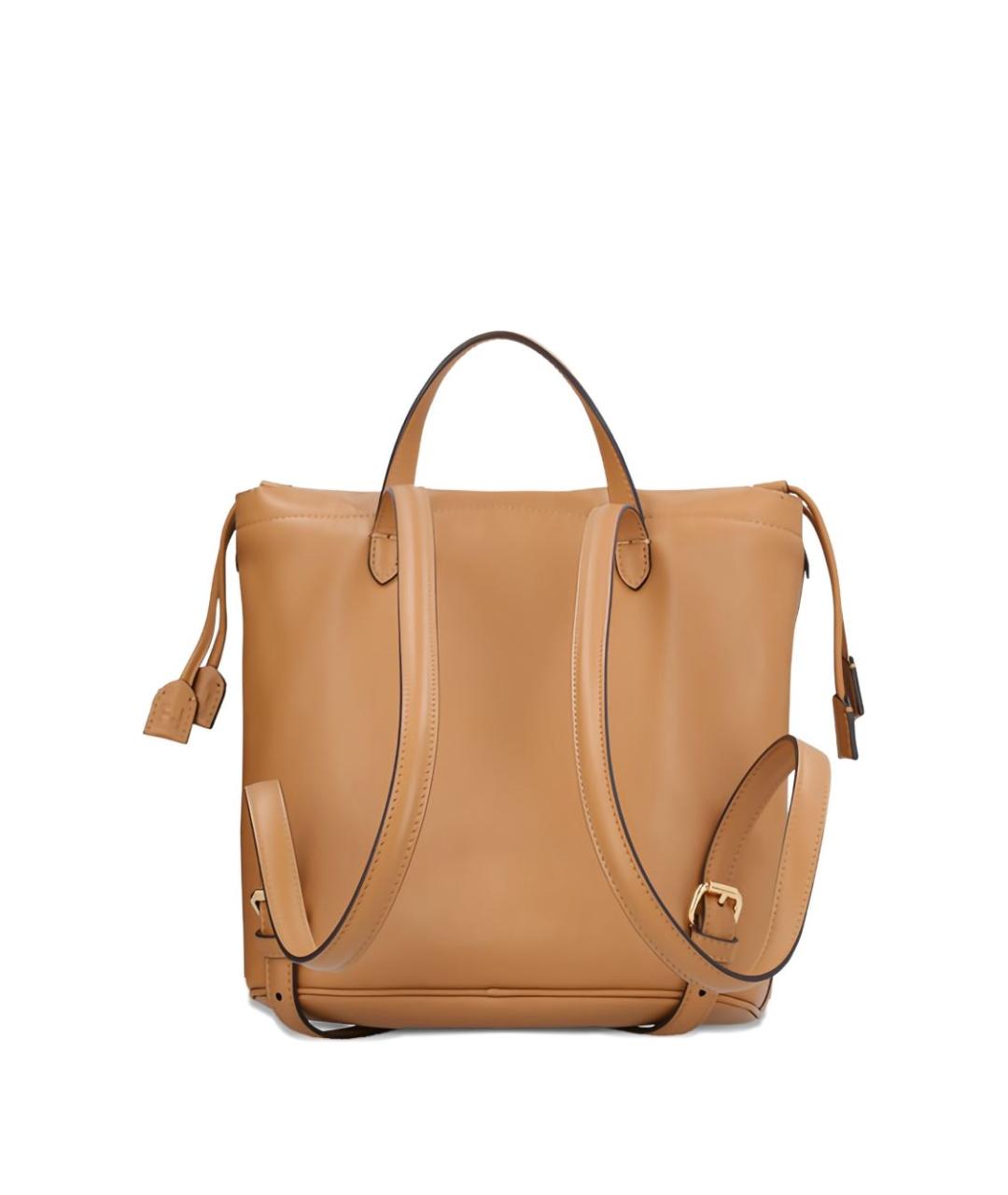 FENDI Коричневый кожаный рюкзак, фото 4