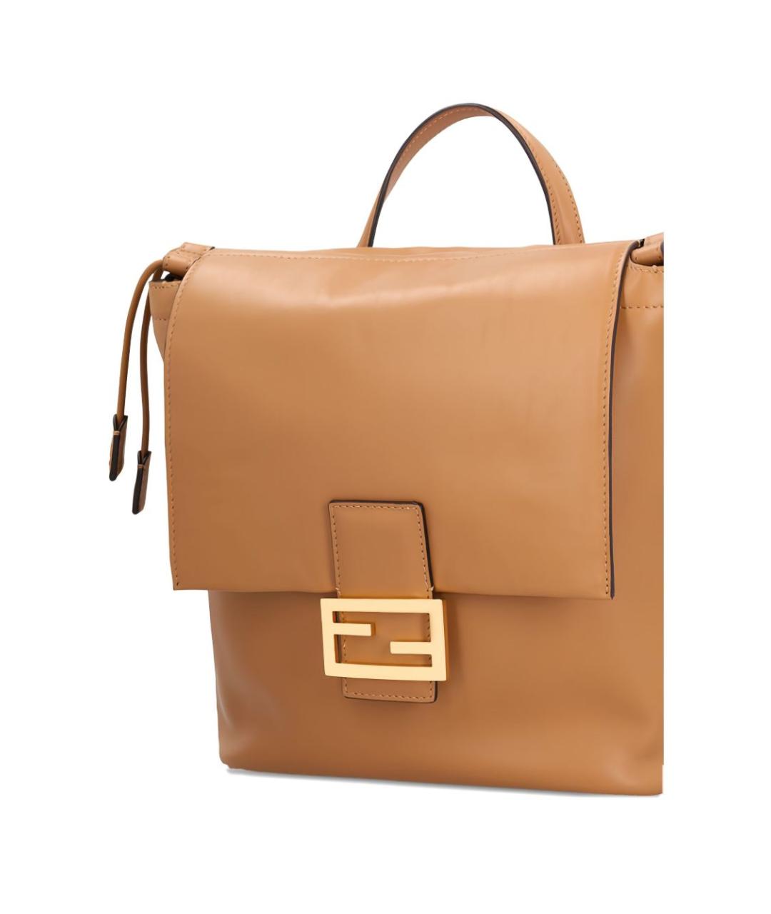 FENDI Коричневый кожаный рюкзак, фото 3
