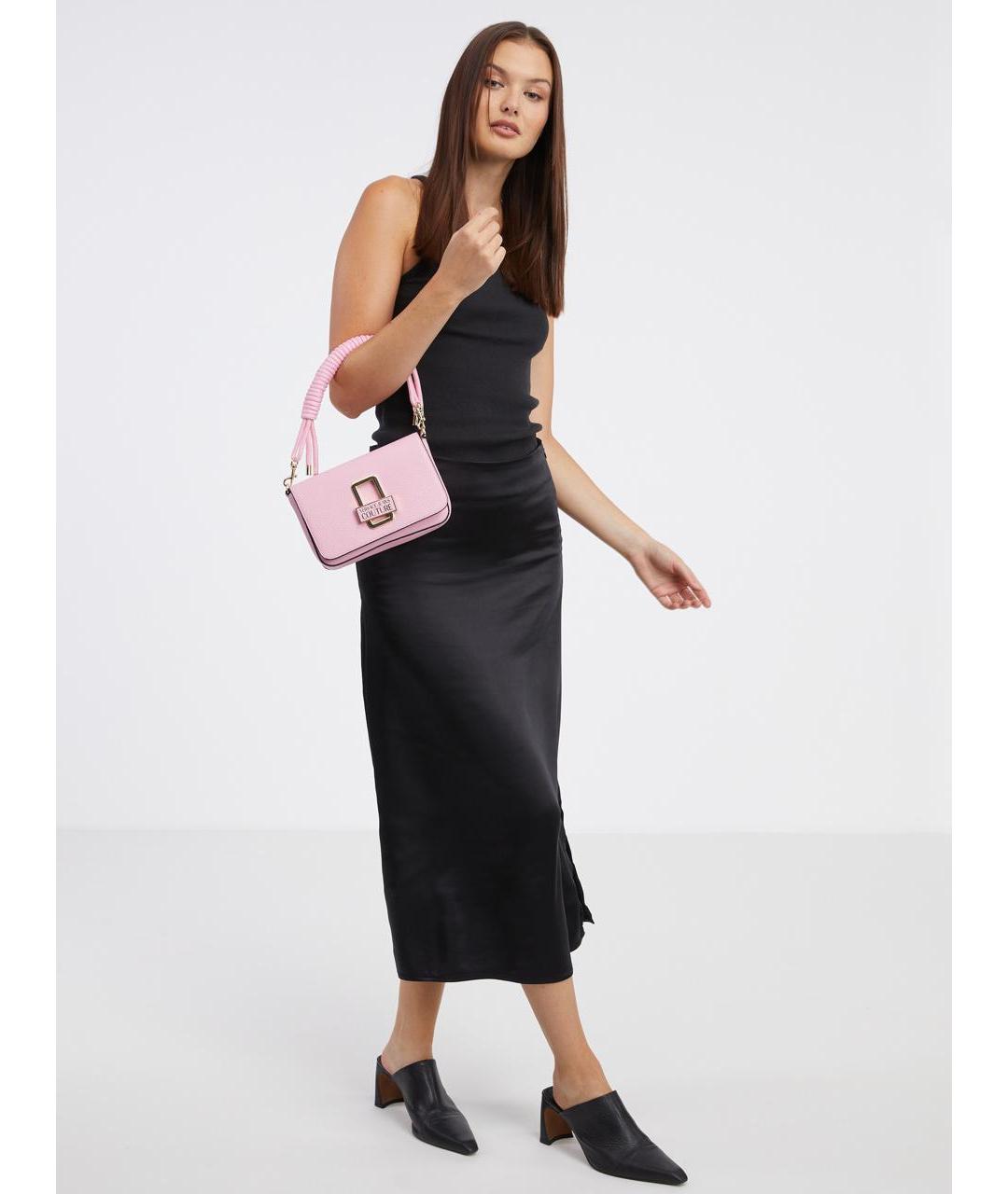 VERSACE JEANS COUTURE Розовая сумка через плечо из искусственной кожи, фото 5