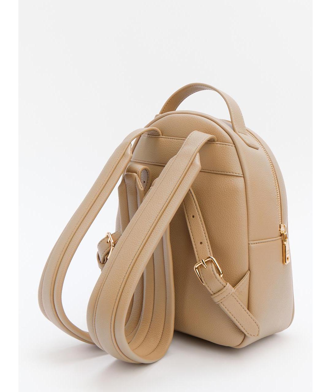LOVE MOSCHINO Бежевый рюкзак из искусственной кожи, фото 3