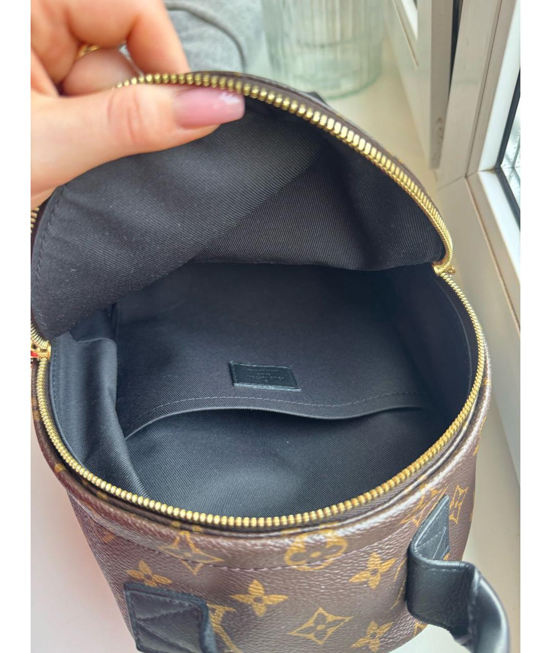 LOUIS VUITTON Коричневый кожаный рюкзак, фото 8
