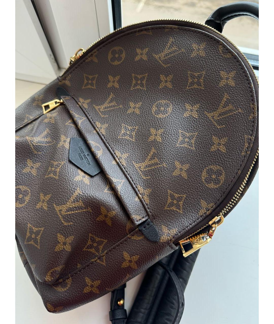 LOUIS VUITTON Коричневый кожаный рюкзак, фото 6